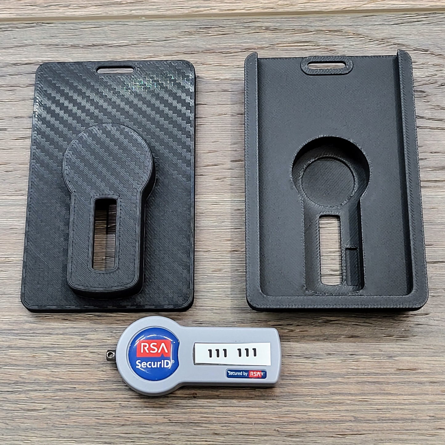 Single RSA Token Holder - Carbon Fiber - Up to 3 Badge Slots