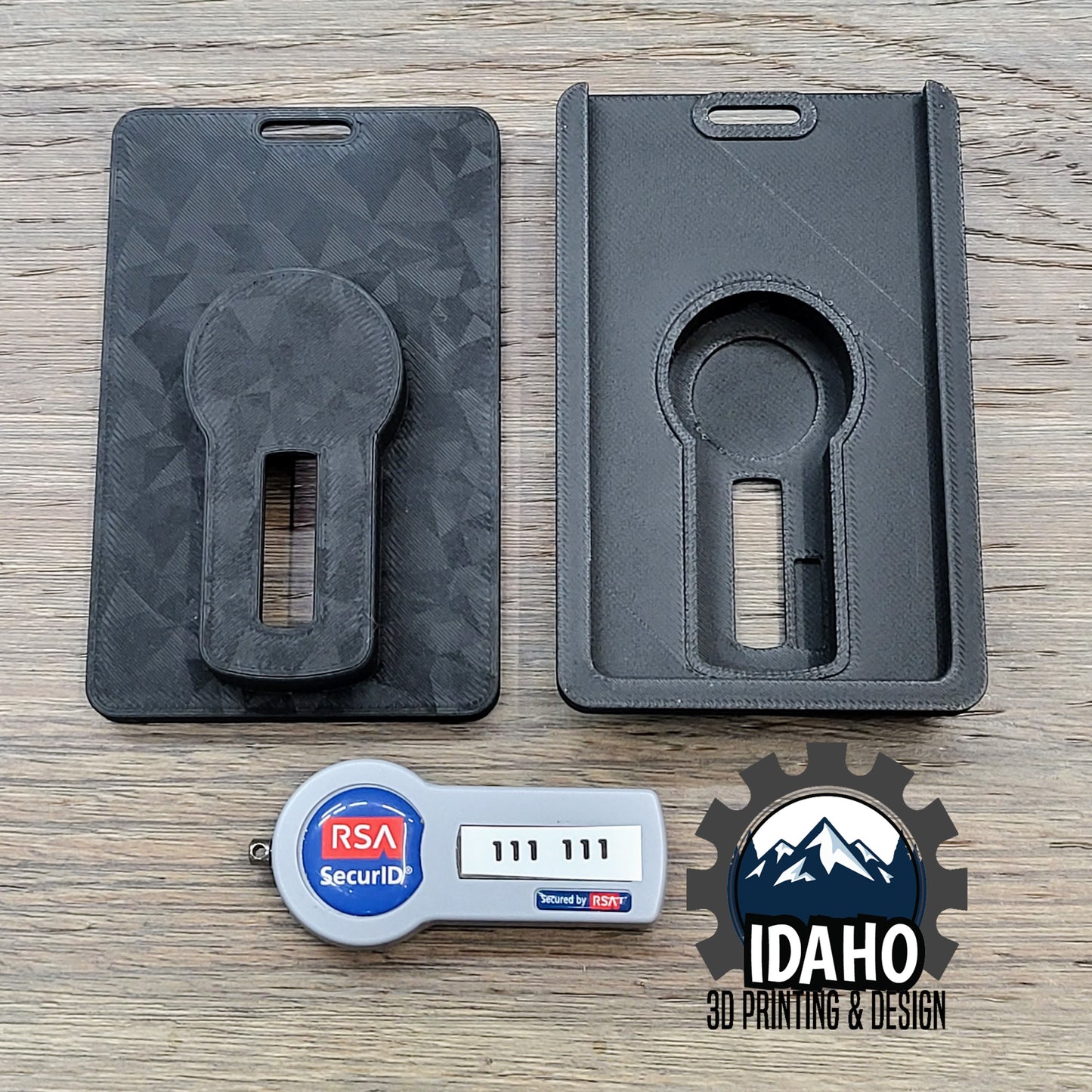 Single RSA Token Holder - Carbon Fiber Chopped- Up to 3 Badge Slots