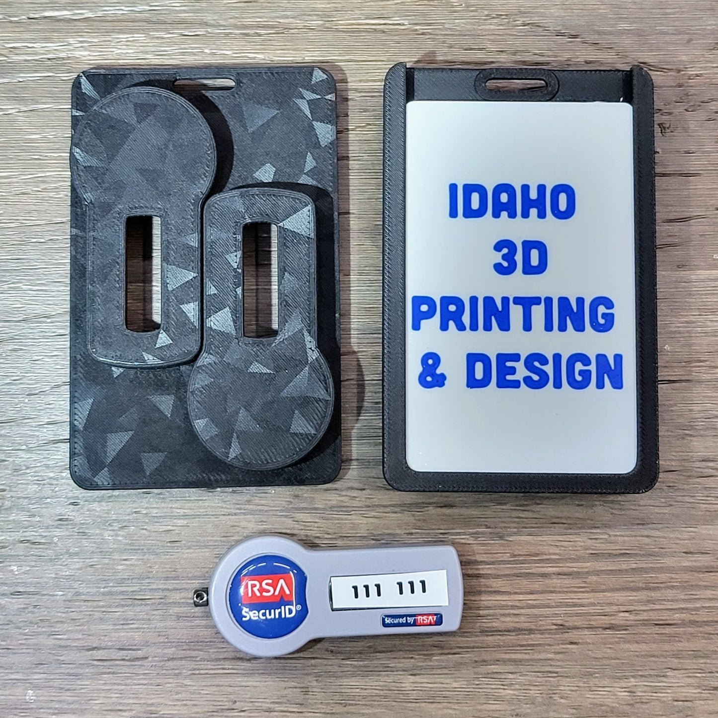 Dual RSA Token Holder - Carbon Fiber - Up to 3 Badge Slots