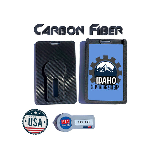 Single RSA Token Holder - Carbon Fiber - Up to 3 Badge Slots