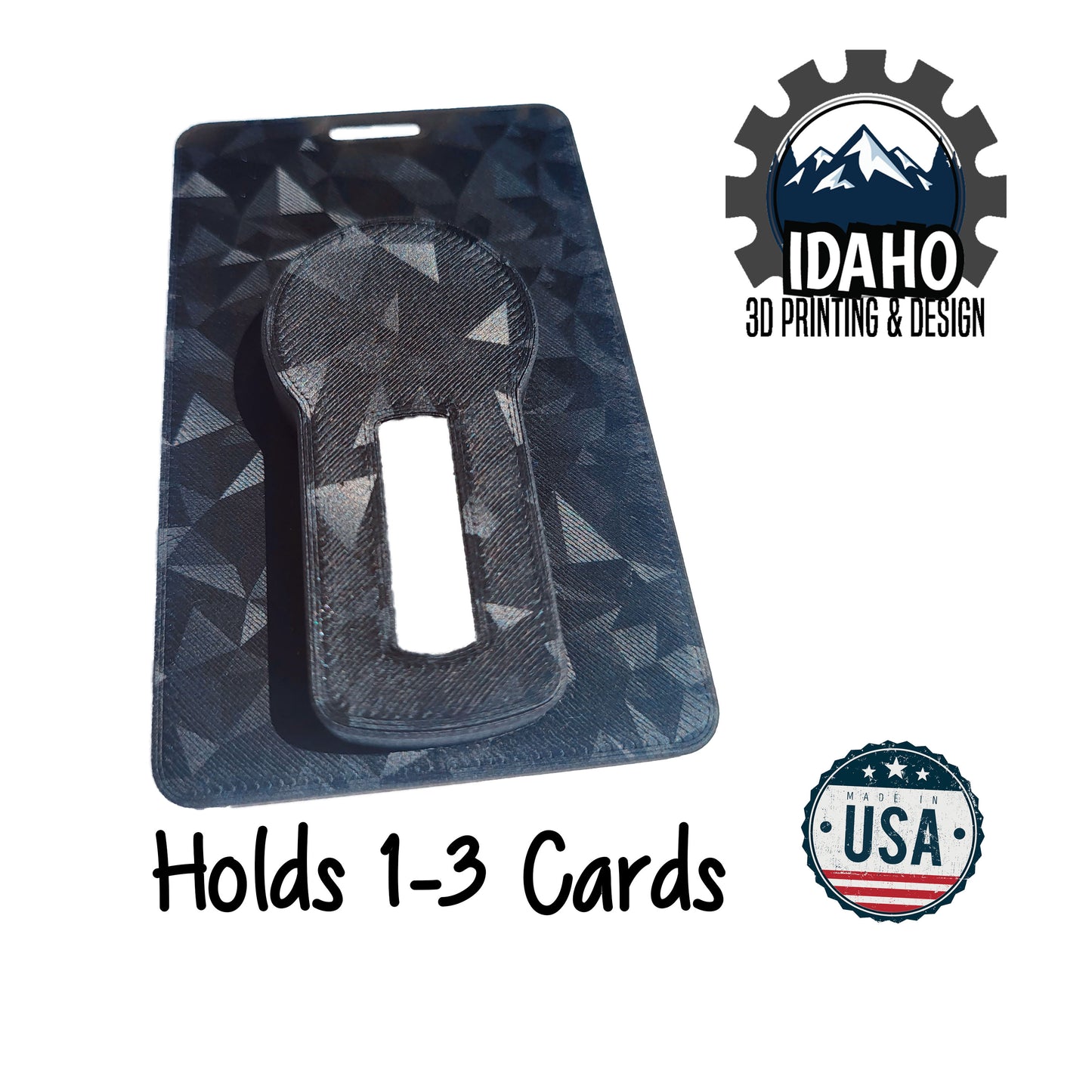 Single RSA Token Holder - Carbon Fiber Chopped- Up to 3 Badge Slots