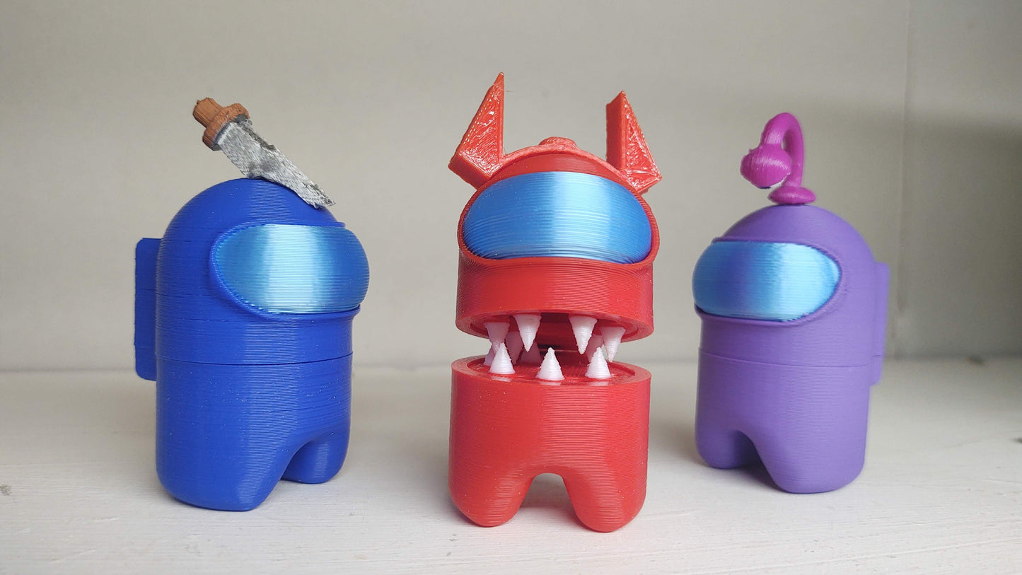 Transforming Crewmate and Ghost - 3D Printed Magnetic