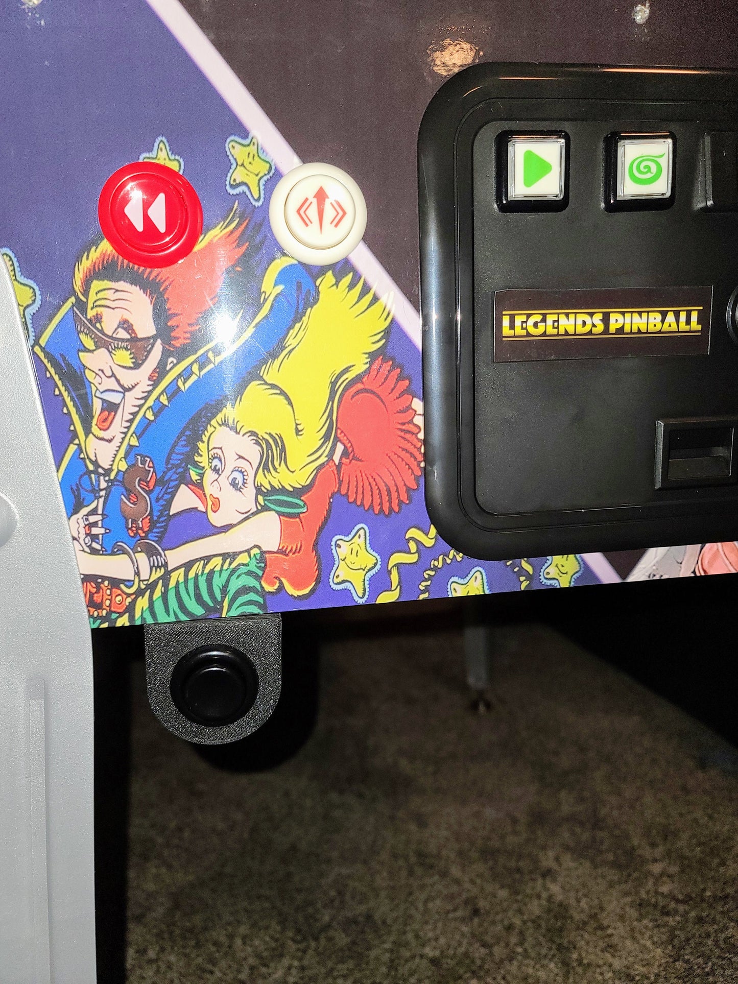Legends Pinball VIBS Button Mounting Bracket - AT Games - Video Input Backglass Switch - ALP