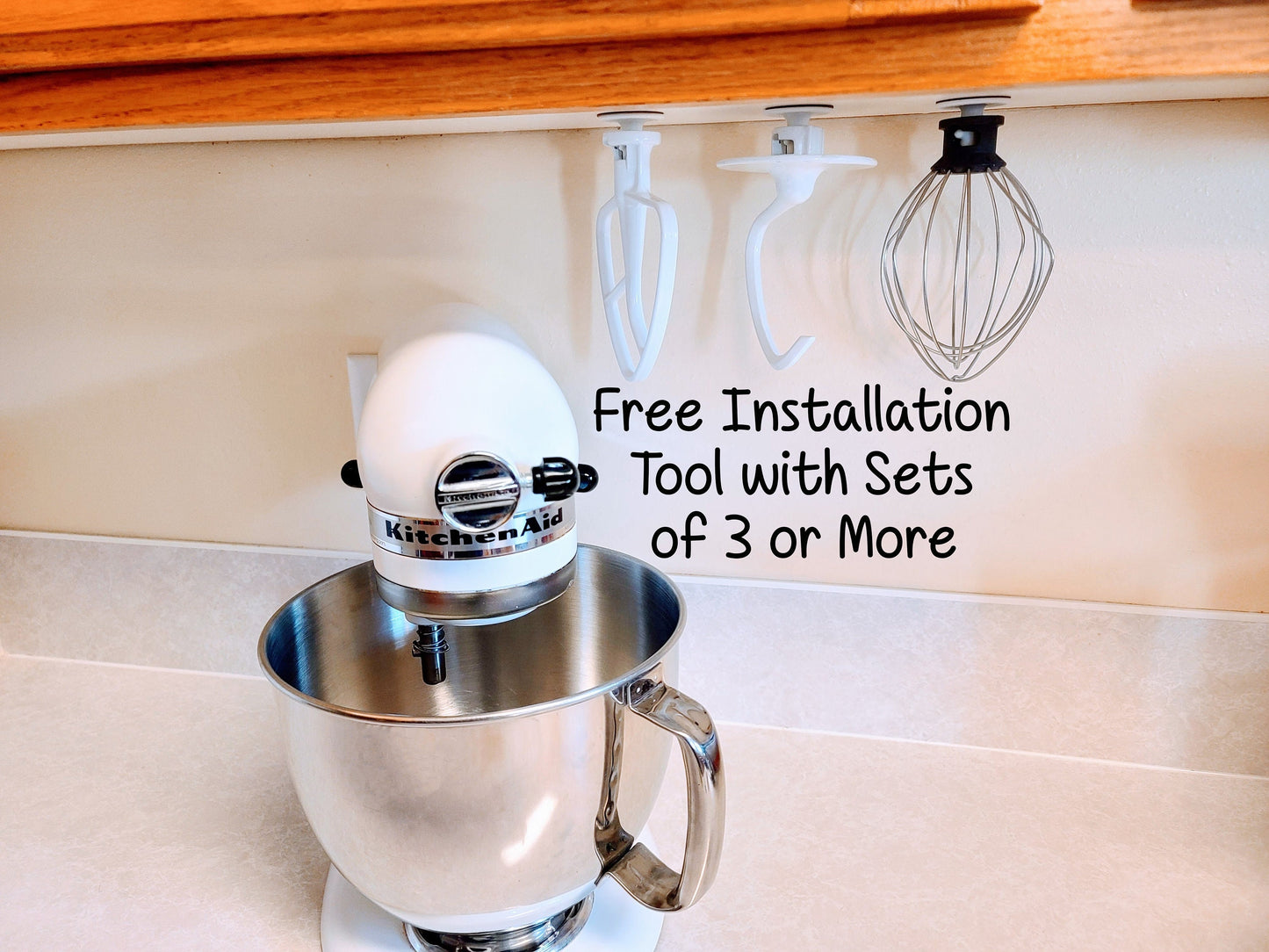 KitchenAid Mixer | Attachment Holder | Space Saver | Organizer Mount | Easy Install