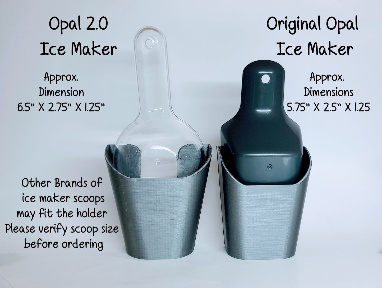 Ice Scoop Holder - Fits Opal Version 1.0 or 2.0 Ice Makers | Gevi * Does Not Include Ice Maker or Scoop*