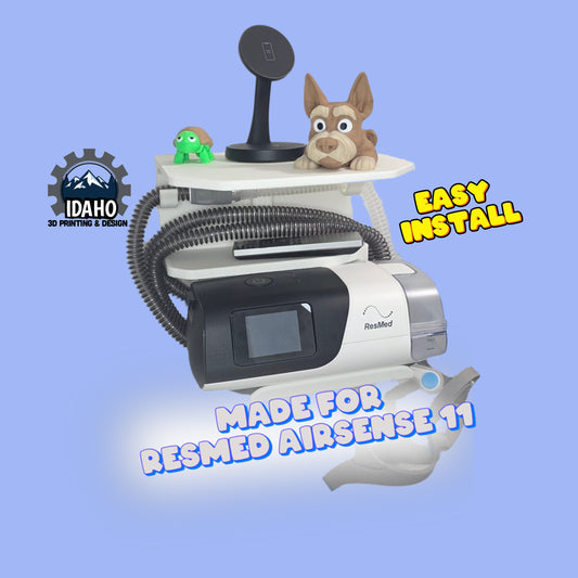 Premium CPAP Wall Shelf/Stand made for ResMed AirSense 11 - Easy Install with Hidden Cable Storage and Choice of Multiple colors